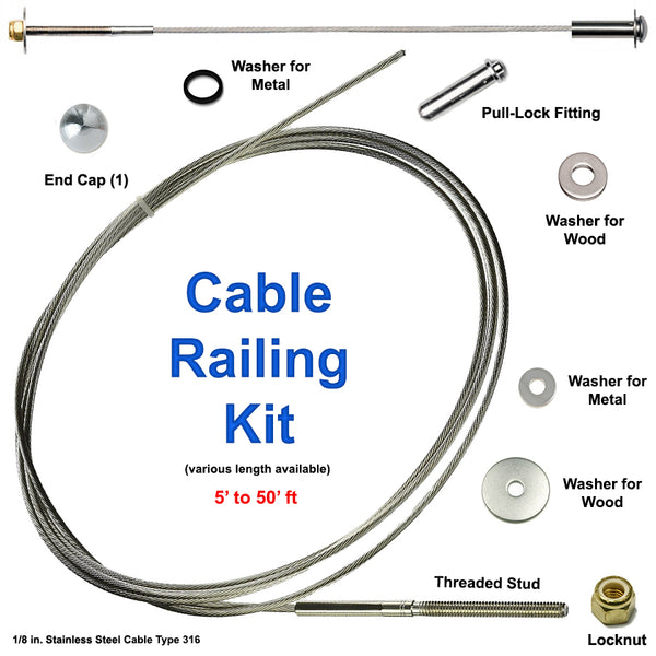 Stainless Steel Cable Railing Kit - Affordable Stair Parts