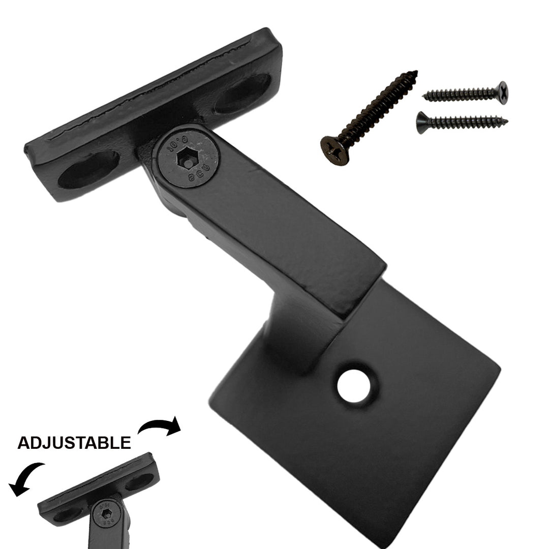 Modern Heavy-Duty Wall-Rail Bracket (Satin Black) - Affordable Stair ...