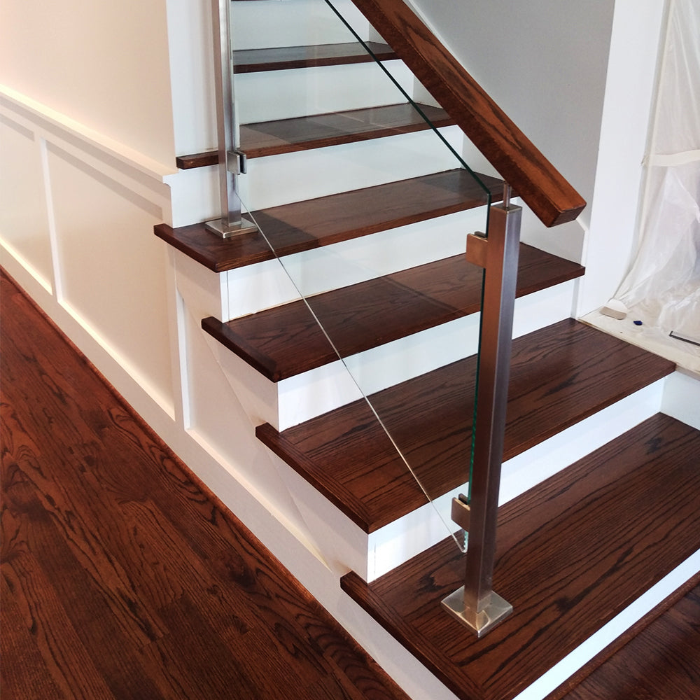 Hard Maple Hardwood Stair Tread with Return