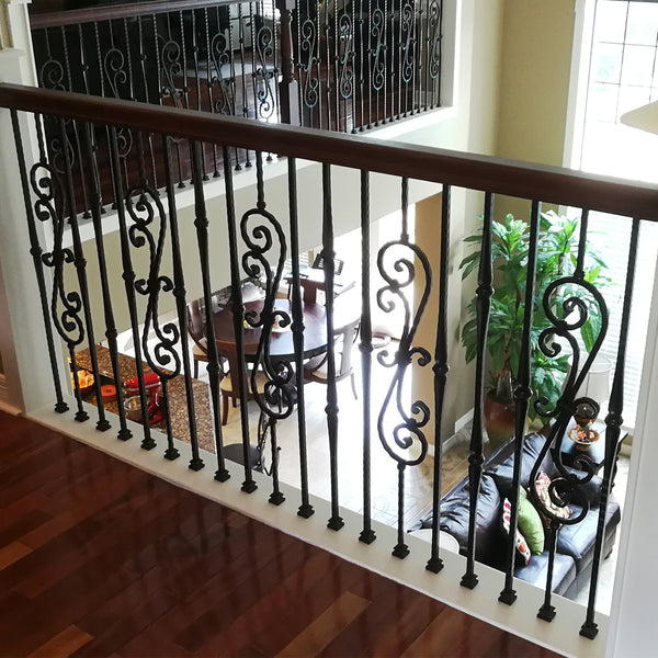 Gothic Single Knuckle Hammered Iron Baluster - Affordable Stair Parts ...