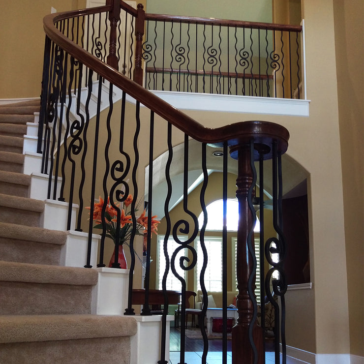 Plain Square Bar Wrought Iron Baluster Affordable Stair Parts Affordable Stair Parts® 7242