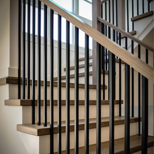 Mega Plain Square Bar Wrought Iron Baluster - Affordable Stair Parts ...