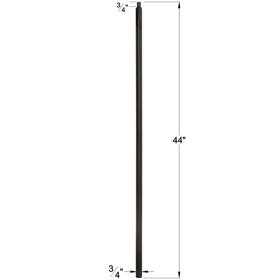 Mega Plain Square Bar Wrought Iron Baluster - Affordable Stair Parts ...